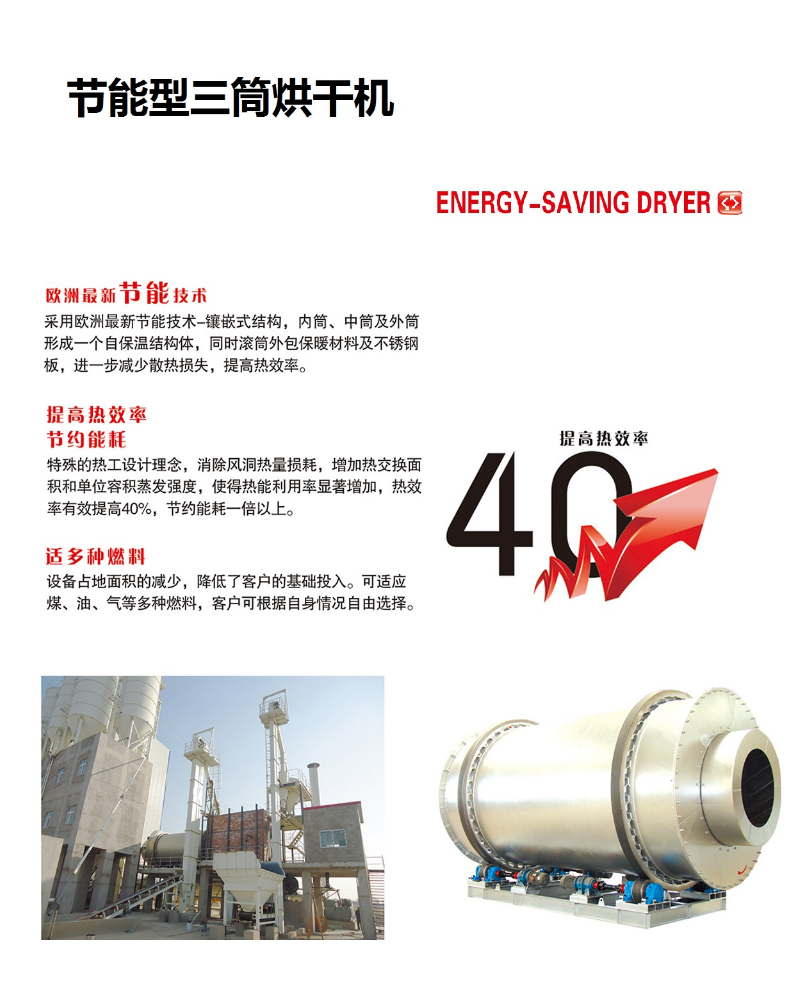 节能型三筒烘干机